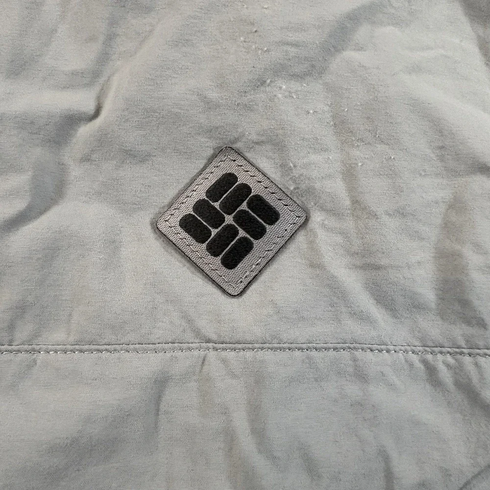 Columbia PFG Shirt Large Gray Utility Gorpcore Tactical Outdoor Minimalist Fish - Picture 4 of 8